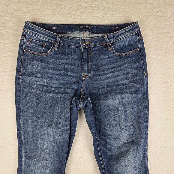 Vigoss Jeans Womens 14x29 Blue Classic Fit Jagger Skinny Dark Wash Denim * - Picture 2 of 15